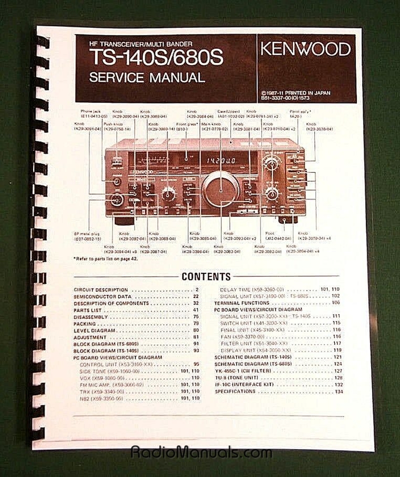 Kenwood TS-140S Service Manual - Click Image to Close